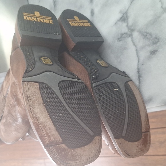 Dan Post Men's Brown Snake Skin Print Square Toe Boots DP4526 - Picture 8 of 9